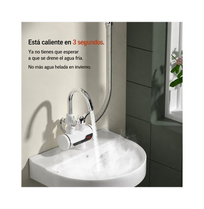 Grifo Calentador con Ducha y Temperatura Ajustable
